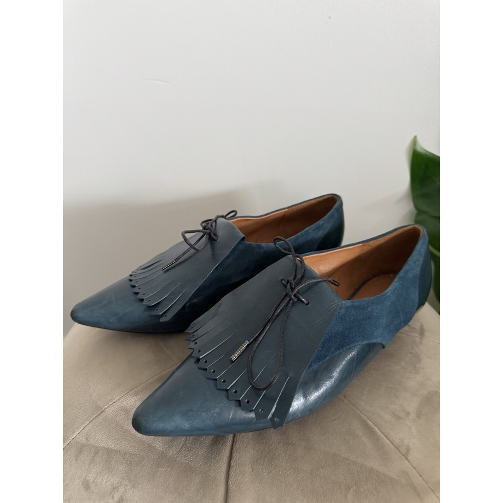 Marc‎ Jacobs Suede & Leather Tassel Lace-up Oxford Flats 37.5 us7 - Picture 4 of 10